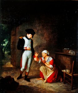 Napoleon besucht einen Bauern in den Außenbezirken von Brienne, 4. August 1805 von Francois Leroy de Liancourt