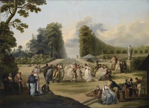 Ball in den Tivoli-Gärten, Paris, 1799 von Francois Louis Joseph Watteau