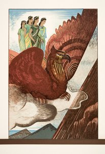 Illustration aus Prométhée Enchaîné von Aeschylus, veröffentlicht 1941 von Francois Louis Schmied