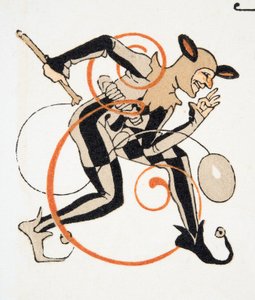 Buchstabe E aus Personages de Comedie, veröffentlicht 1922