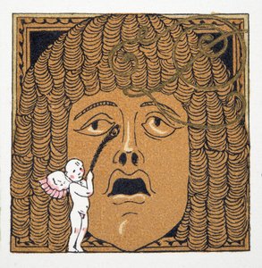 Nase wird von Amor gekitzelt, aus Personages de Comedie, veröffentlicht 1922 (Pochoir-Druck)