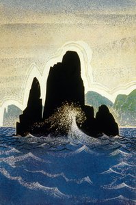 Die Odyssee von Homer: der Felsen von Gortyne, graviert von Theo Schmied, 1930-33 von Francois Louis Schmied
