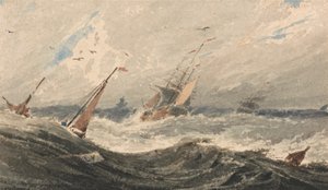 Boote auf stürmischer See von Francois Louis Thomas Francia