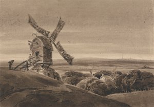 Landschaft mit einer Windmühle