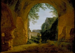 Blick auf einen Garten, gesehen aus einem römischen Gewölbe, 1802-1824
