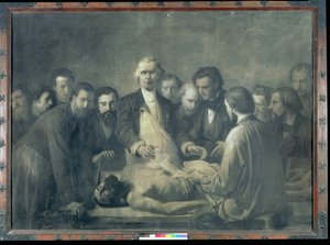 Die Anatomie-Lektion von Doktor Velpeau (1795-1867)