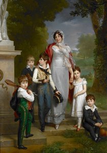 Porträt von Louise-Antoinette-Scholastique Guéhéneuc, Madame la Maréchale Lannes, Duchesse de Montebello, mit ihren Kindern von Baron François Pascal Simon Gérard
