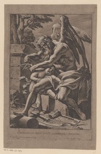 Die Zeit schneidet Amors Flügel von Francois Perrier
