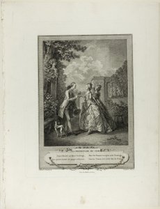 Abendspaziergang, aus Monument du Costume Physique et Moral de la fin du Dix-huitième siècle von Francois Robert Ingouf