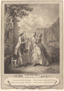 Der Abendspaziergang von Francois Robert Ingouf after Sigmund Freudenberger