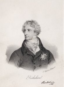 Porträt von Armand Emmanuel du Plessis, Herzog von Richelieu, 1820er Jahre von Francois Seraphin Delpech