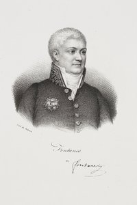 Porträt des Schriftstellers Louis Jean-Pierre, Marquis de Fontanes von Francois Seraphin Delpech