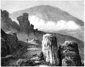 Der Brocken oder Blocksberg, Harz, Deutschland, 19. Jahrhundert von Francois Stroobant
