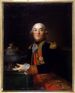 Porträt von Georges Peville der Pelley. Freibeuter, Marineoffizier, Admiral, Marineminister. Gemälde von François - Valentin Gazard. Altes Granville-Museum