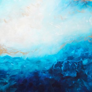 Tiefblaue Abstraktion von Françoise Wattré