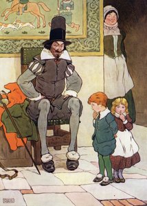 Illustration für „The Babes in the Wood“ (Farblithografie) von Frank Adams