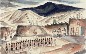 Grüner Mais-Tanz, Santa Domingo, N.M., vor 1932