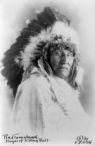 Red Tomahawk, Mörder von Sitting Bull, ca. 1890-1910 (s/w Foto) von Frank Bennett Fiske