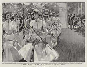 Eine neuartige Fahrradvorführung von Damen im Crystal Palace von Frank Craig