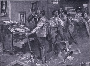 Selbst von Feinden respektiert: Ein Vorfall bei einem Burenüberfall in Natal, Illustration aus After Pretoria: The Guerilla War, 1902 von Frank Craig