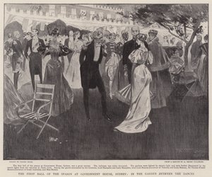 Der erste Ball der Saison im Regierungshaus, Sydney, im Garten zwischen den Tänzen von Frank Craig