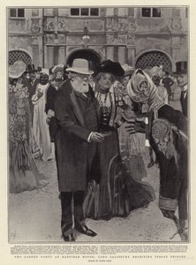 Die Gartenparty im Hatfield House, Lord Salisbury empfängt indische Prinzen