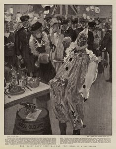 Weihnachtstag des Handwerkers, Festlichkeiten auf einem Kriegsschiff von Frank Craig