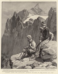 Armenien nach den Massakern, kurdische Räuber im Hassan Ali Pass von Frank Dadd
