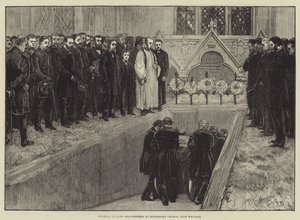 Beerdigung von Lord Beaconsfield in der Kirche von Hughenden, High Wycombe