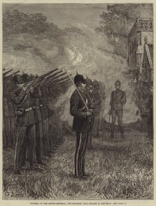 Beerdigung des Prinzen Imperial, die letzte Hommage der Soldaten an den Toten