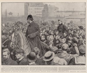Die Rückkehr der Helden von Colenso nach Portsmouth, Trompeter Dunn wird auf den Schultern durch die Straßen getragen
