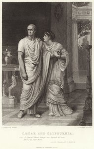 Cäsar und Calphurnia, Julius Caesar, Akt II, Szene II von Frank Dicksee