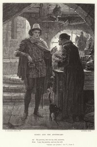 Romeo und der Apotheker, Romeo und Julia, Akt V, Szene I von Frank Dicksee