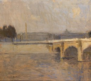 Seine in Paris, Pont de la Concorde von Frank Edwin Scott
