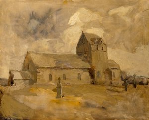 Dorfkirche und Friedhof, Bretagne, n.d.