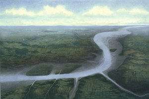 Prähistorisches Zentral-London, Blick nach Südwesten, ca. 30 v. Chr.