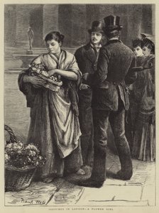 Skizzen in London, ein Blumenmädchen