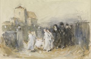 Studie für Ihr Erstgeborenes, Horsham Kirchhof (Beerdigung des Erstgeborenen), 1874