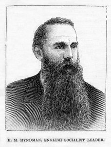 H.M. Hyndman, Gründer der ersten britischen sozialistischen Partei, Illustration aus 