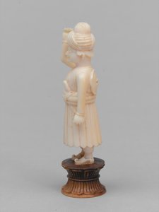 Schwarzer Bauer, Schachfigur, Indien, um 1820