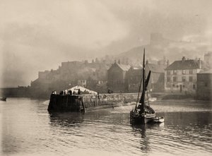 Blick auf den Hafen, Whitby, North Yorkshire. 1884 (Foto)