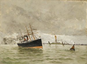 New York: Einfahrt in den Hafen, 1887