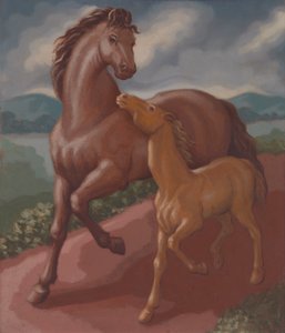 Stute und Fohlen, 1934