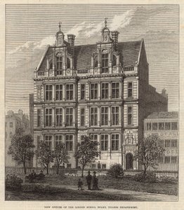 Neue Büros des London School Board, Thames Embankment (Gravur) von Frank Watkins