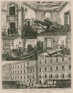 Der Versuch, Regierungsbüros in Westminster in die Luft zu sprengen (Stich) von Frank Watkins
