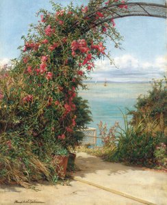 Ein Garten am Meer von Frank William Warwick Topham