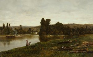 Figuren am Fluss von Frank de Mesgrigny