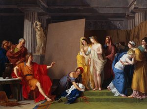 Zeuxis wählt seine Modelle für das Bild der Helena aus den Mädchen von Kroton, ca. 1790
