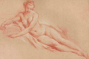 Boucher - Eine liegende weibliche Akt von François Boucher