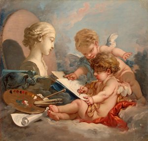 Amoretten. Allegorie der Malerei von François Boucher
